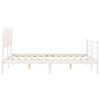 vidaXL Cadre de lit sans matelas blanc 140x190 cm bois massif