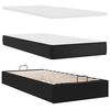 VidaXL Cadre de lit ottoman avec matelas noir 160x200 cm similicuir