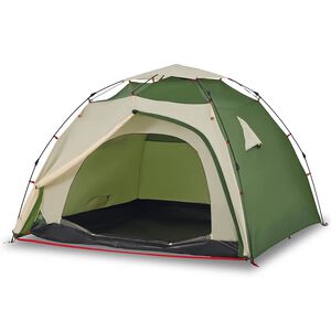 vidaXL Tente de camping &agrave; d&ocirc;me 4 personnes vert lib&eacute;ration rapide