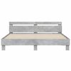 vidaXL Cadre de lit sans matelas gris b&eacute;ton 200x200 cm