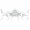 vidaXL Ensemble de salle &agrave; manger pour jardin 5 pcs Blanc Aluminium