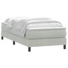 vidaXL Sommier &agrave; lattes de lit et matelas gris clair 90x210 cm velours