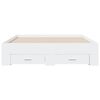 vidaXL Cadre de lit avec tiroirs sans matelas blanc 120x200 cm