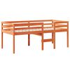 vidaXL Lit haut sans matelas cire marron 90x200 cm bois de pin massif