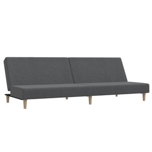 vidaXL Canap&eacute;-lit &agrave; 2 places gris clair tissu