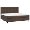 vidaXL Sommier &agrave; lattes de lit avec matelas Marron 200x200 cm