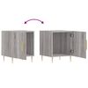 vidaXL Tables de chevet 2 pcs sonoma gris 40x40x50cm bois d'ing&eacute;nierie