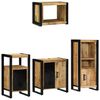 vidaXL Ensemble de mobilier de salle de bain avec &eacute;tag&egrave;re 4 pcs