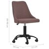 vidaXL Chaise pivotante de salle &agrave; manger Marron Tissu