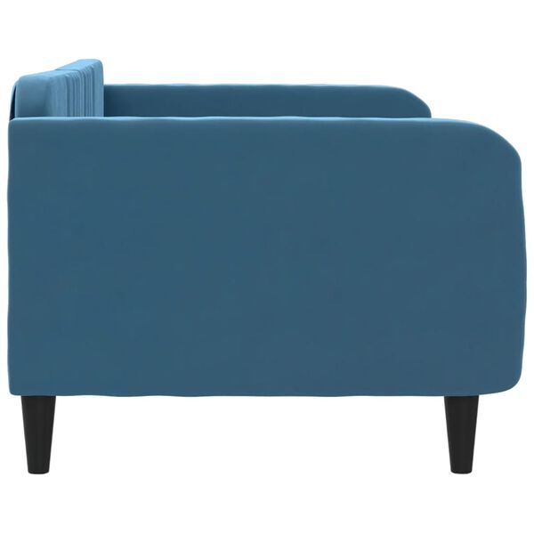 vidaXL Lit de repos sans matelas bleu 90x200 cm velours