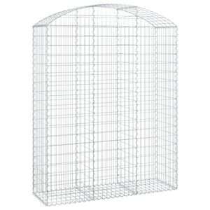 vidaXL Panier de gabions arqu&eacute; 150x50x180/200 cm Fer galvanis&eacute;