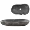 vidaXL Lavabo en pierre de rivi&egrave;re Ovale 60-70 cm