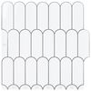 vidaXL Carreau en Plume 50 pcs Blanc gris 30 x 30 cm