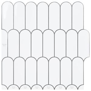 vidaXL Carreau en Plume 50 pcs Blanc gris 30 x 30 cm