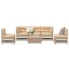 vidaXL Salon de jardin 6 pcs avec coussins Bois de pin massif