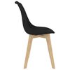 vidaXL Chaises &agrave; manger lot de 4 noir velours