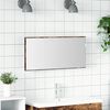 vidaXL Miroir Montage mural Marron 80 x 37 cm Verre et Bois Ing&eacute;nierie