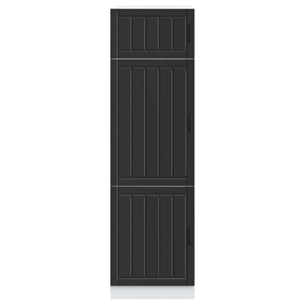 vidaXL Armoire de cuisine Lucca noir bois d'ing&eacute;nierie