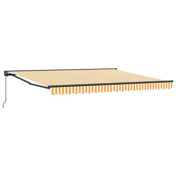 vidaXL Auvent R&eacute;tractable Jaune et blanc 400 &times; 300 cm