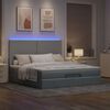 VidaXL Cadre de lit ottoman et matelas gris clair 160x200cm tissu