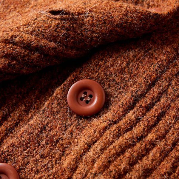 Cardigan pour enfants tricot&eacute; cognac 104