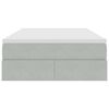 vidaXL Lit avec rangement et matelas Gris clair 120 x 190 cm Velours