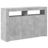 vidaXL Buffet avec lumi&egrave;res LED gris b&eacute;ton 115,5x30x75 cm