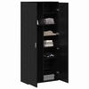 vidaXL Buffet Ch&ecirc;ne noir 80 x 35 x 180 cm Bois d'ing&eacute;nierie