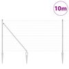 vidaXL Cl&ocirc;ture avec poteau Argent&eacute; 1,4 x 10 m Acier