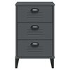 vidaXL Table de chevet VIKEN gris anthracite bois d'ing&eacute;nierie