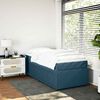 vidaXL Sommier &agrave; lattes de lit avec matelas Bleu fonc&eacute; 90x200 cm