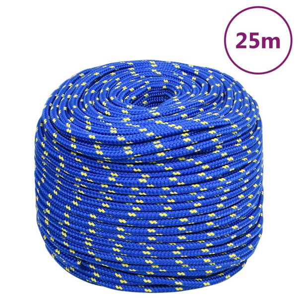 vidaXL Corde de bateau Bleu 10 mm 25 m Polypropyl&egrave;ne