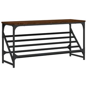 vidaXL &Eacute;tag&egrave;re &agrave; chaussures ch&ecirc;ne marron 90x30x45 cm bois d'ing&eacute;nierie