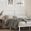 vidaXL T&ecirc;te de lit de remplacement m&eacute;tal blanc 140 cm