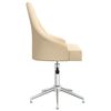 vidaXL Chaises pivotantes &agrave; manger lot de 2 Cr&egrave;me Tissu