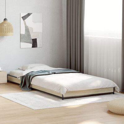 vidaXL Cadre de lit sans matelas chêne sonoma 100x200 cm