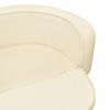 vidaXL Canap&eacute; pliable pour chien Cr&egrave;me 73x67x26 cm Coussin lavable