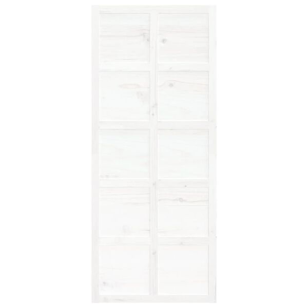 vidaXL Porte de grange Blanc 90x1,8x214 cm Bois massif de pin
