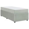 vidaXL Cadre de lit avec matelas Gris clair 80 x 200 cm tissu