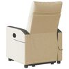 vidaXL Fauteuil inclinable de massage Cr&egrave;me Tissu