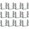 vidaXL Piquets de cl&ocirc;ture 12 pcs argent&eacute; 14x6x15 cm acier galvanis&eacute;
