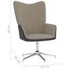 vidaXL Chaise de relaxation avec tabouret Gris clair Velours et PVC