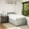 vidaXL Sommier &agrave; lattes de lit et matelas Gris clair 80x200 cm Velours