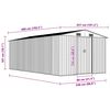 vidaXL Abri de jardin 257x489x181 cm M&eacute;tal Marron