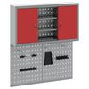 vidaXL Set de Cabinet d'Outils et Pegboard avec &eacute;tag&egrave;re 3 pcs Rouge