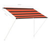 vidaXL Auvent r&eacute;tractable 200x150 cm Orange et marron