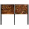 vidaXL T&ecirc;te de lit 140 cm bois massif r&eacute;cup&eacute;r&eacute; et fer