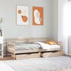 vidaXL Lit de jour et tiroirs sans matelas blanc 80x200 cm bois massif