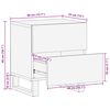 vidaXL Cabinet de chevet avec tiroir 2 pcs Marron 40 x 33 x 46 cm