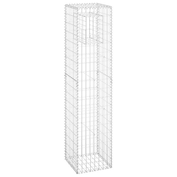 vidaXL Poteaux &agrave; panier de gabion 2 pcs 40x40x180 cm Fer